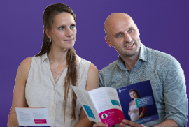 Stel dat in verwachting is met folders van het CJG