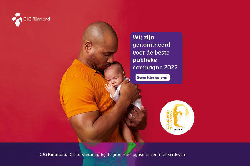 Campagnebeeld CJG Rijnmond genomineerd voor beste publieke campagne van 2022!