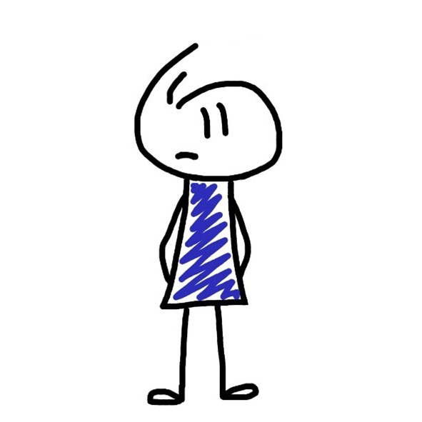 Illustratie van droevig kind