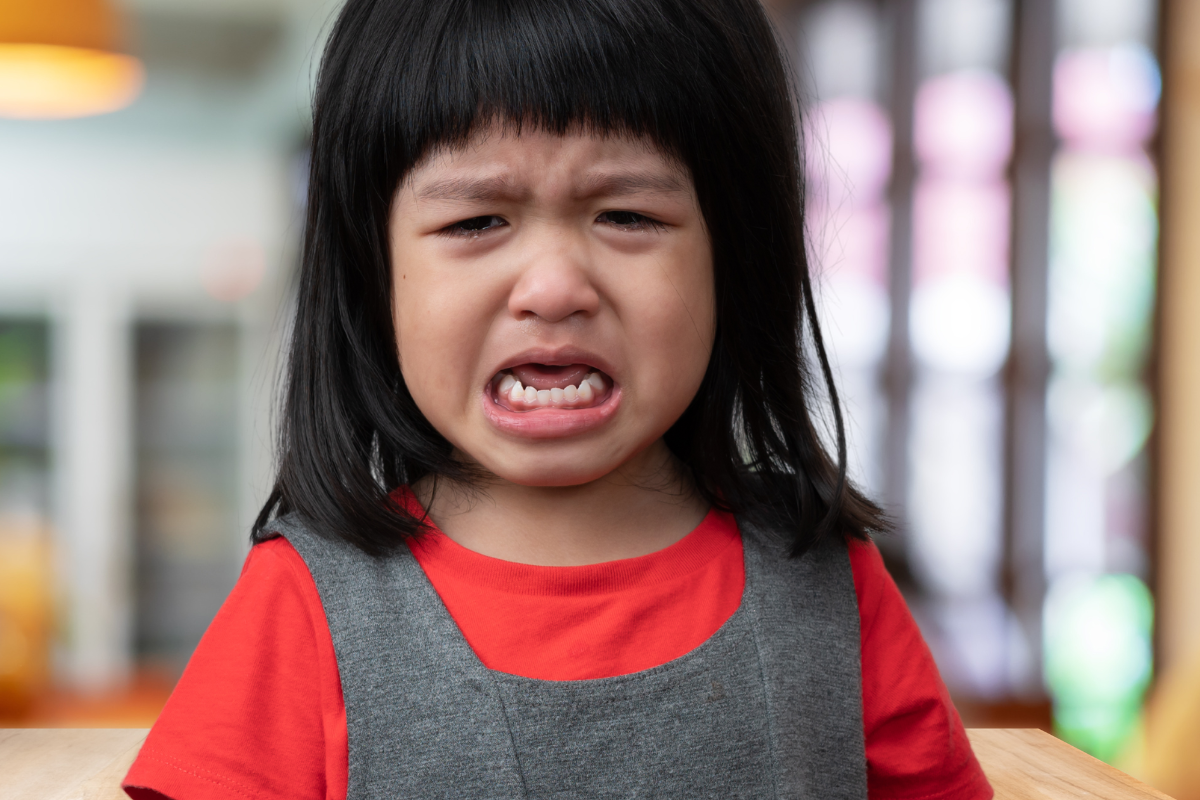 Peuter is verdrietig en huilt