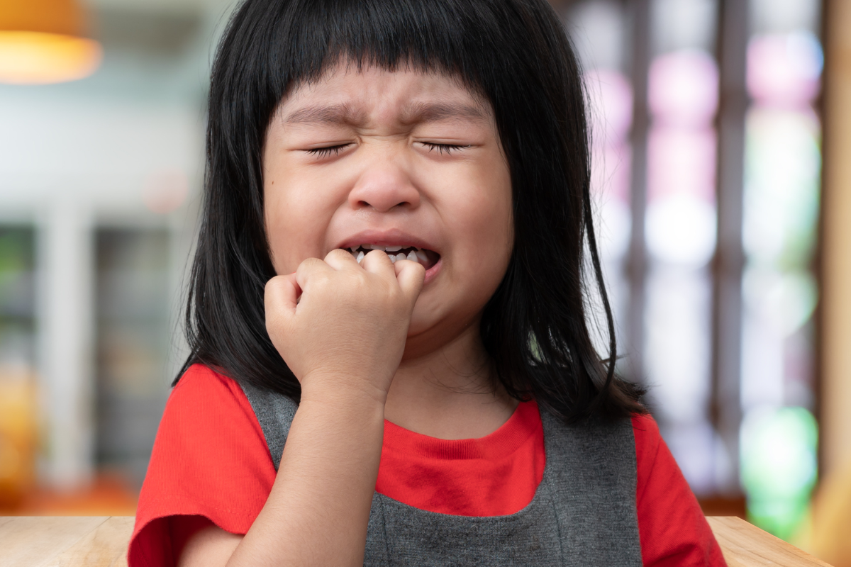 Peuter is aan het huilen