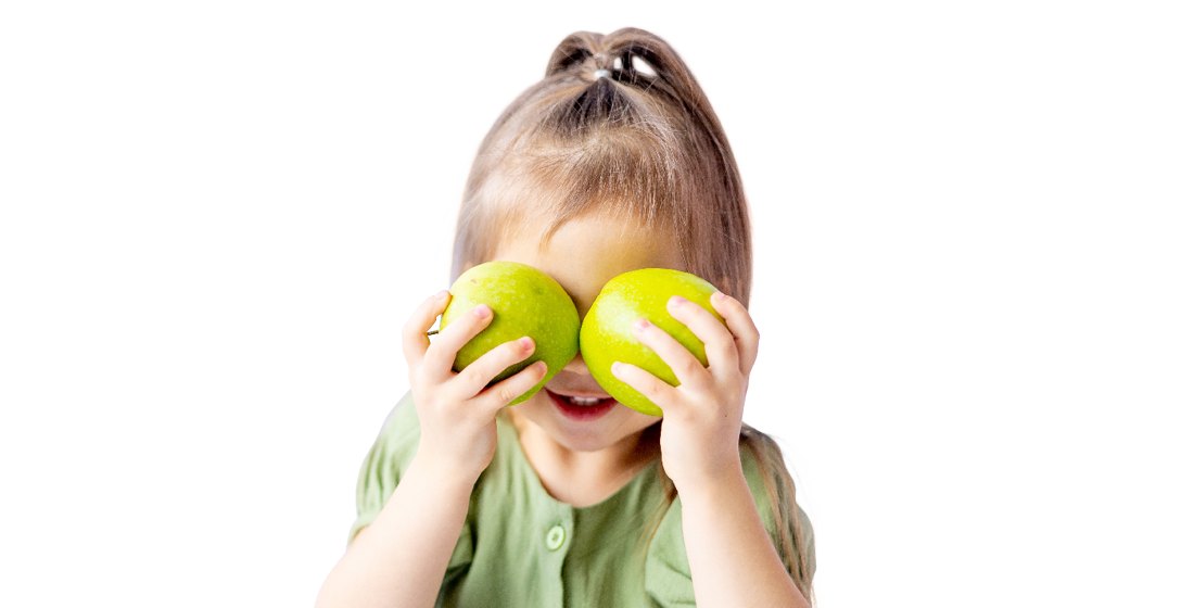 Meisje met twee appels