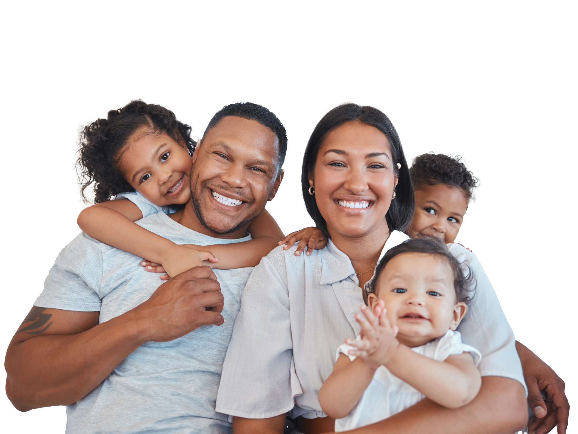 Vader, moeder en 3 kinderen