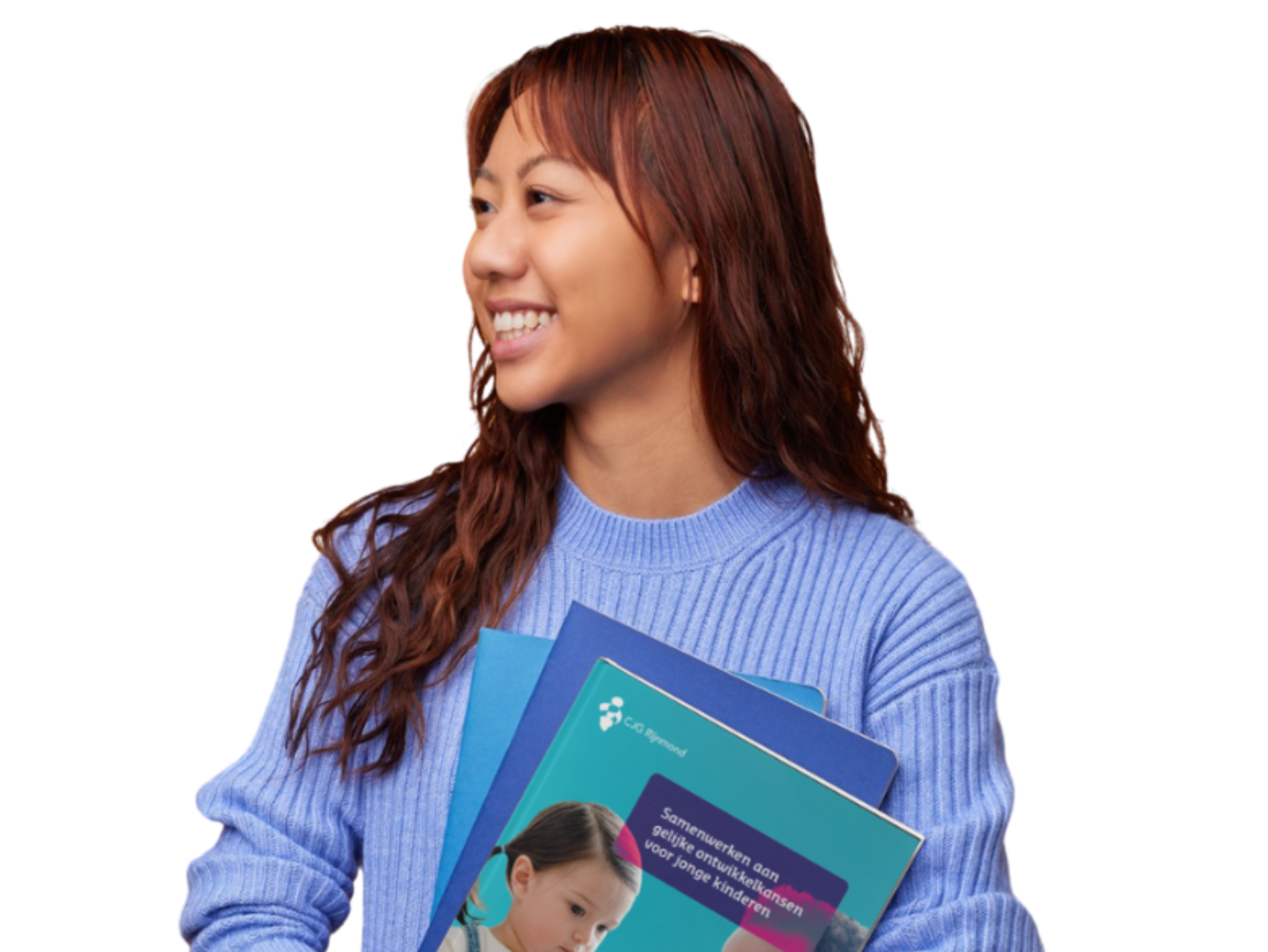 Professional met beleidsadvies van CJG Rijnmond in de hand