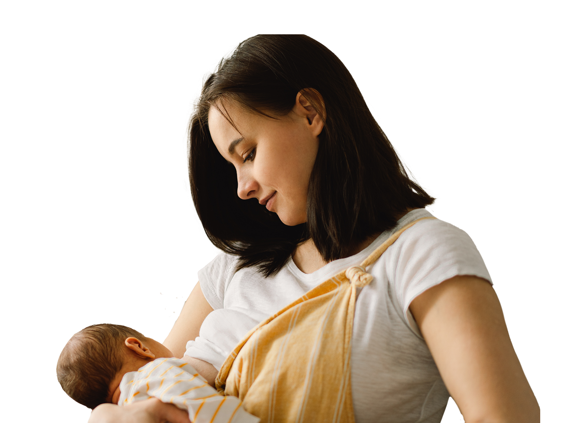 Vrouw die borstvoeding geeft