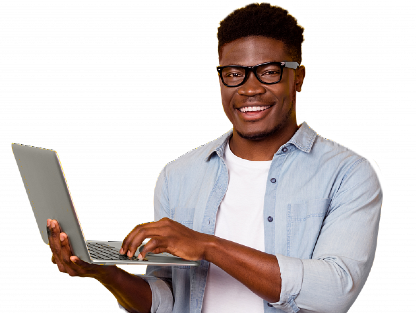 Man met laptop