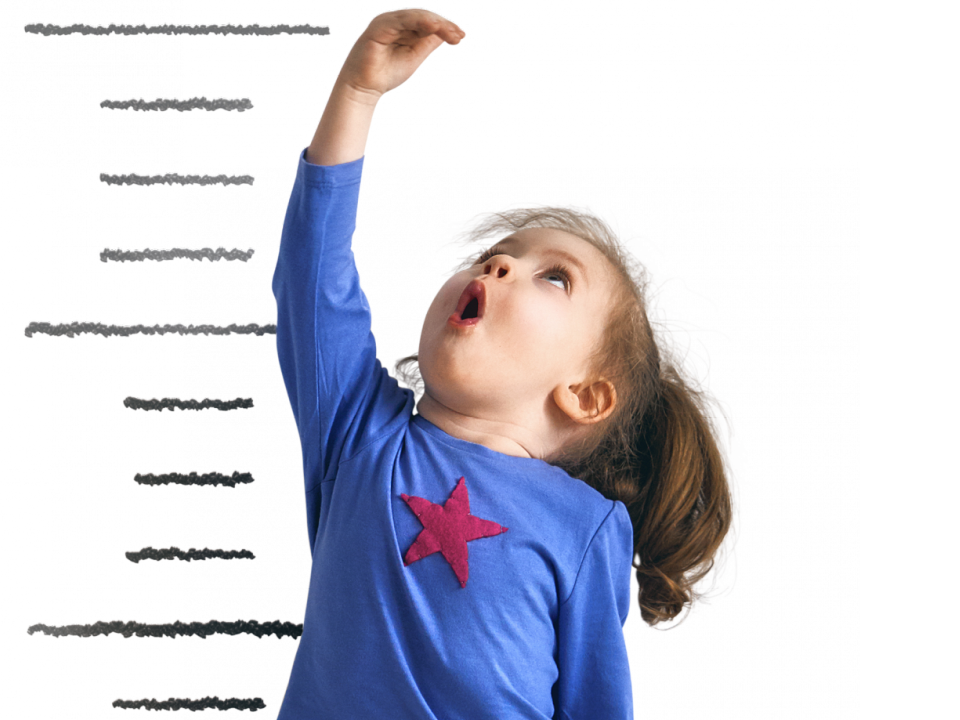 Meisje met groeicurve