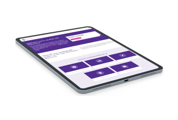 Tablet met CJG website