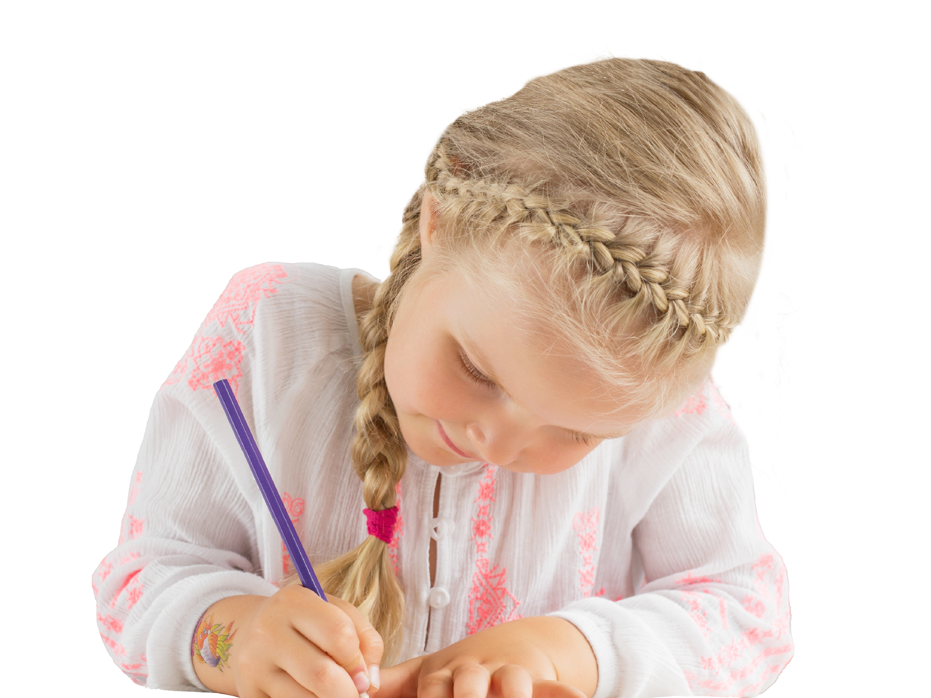 Meisje die kleurt