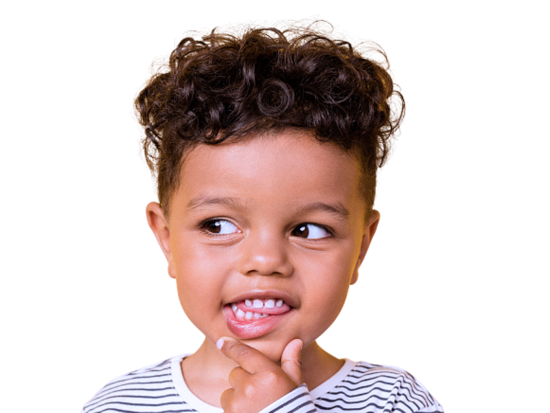 Jongen die denkend kijkt