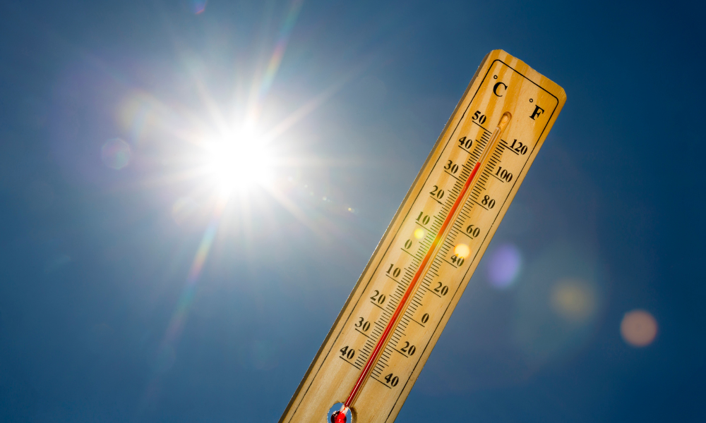 Hoge temperatuur code rood