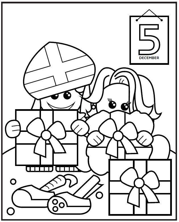 Kleurplaat Sinterklaas