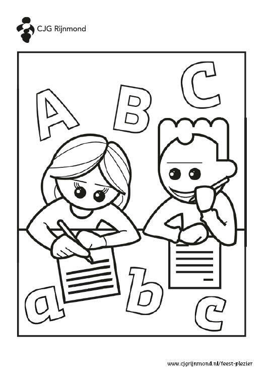 Kleurplaat schrijven