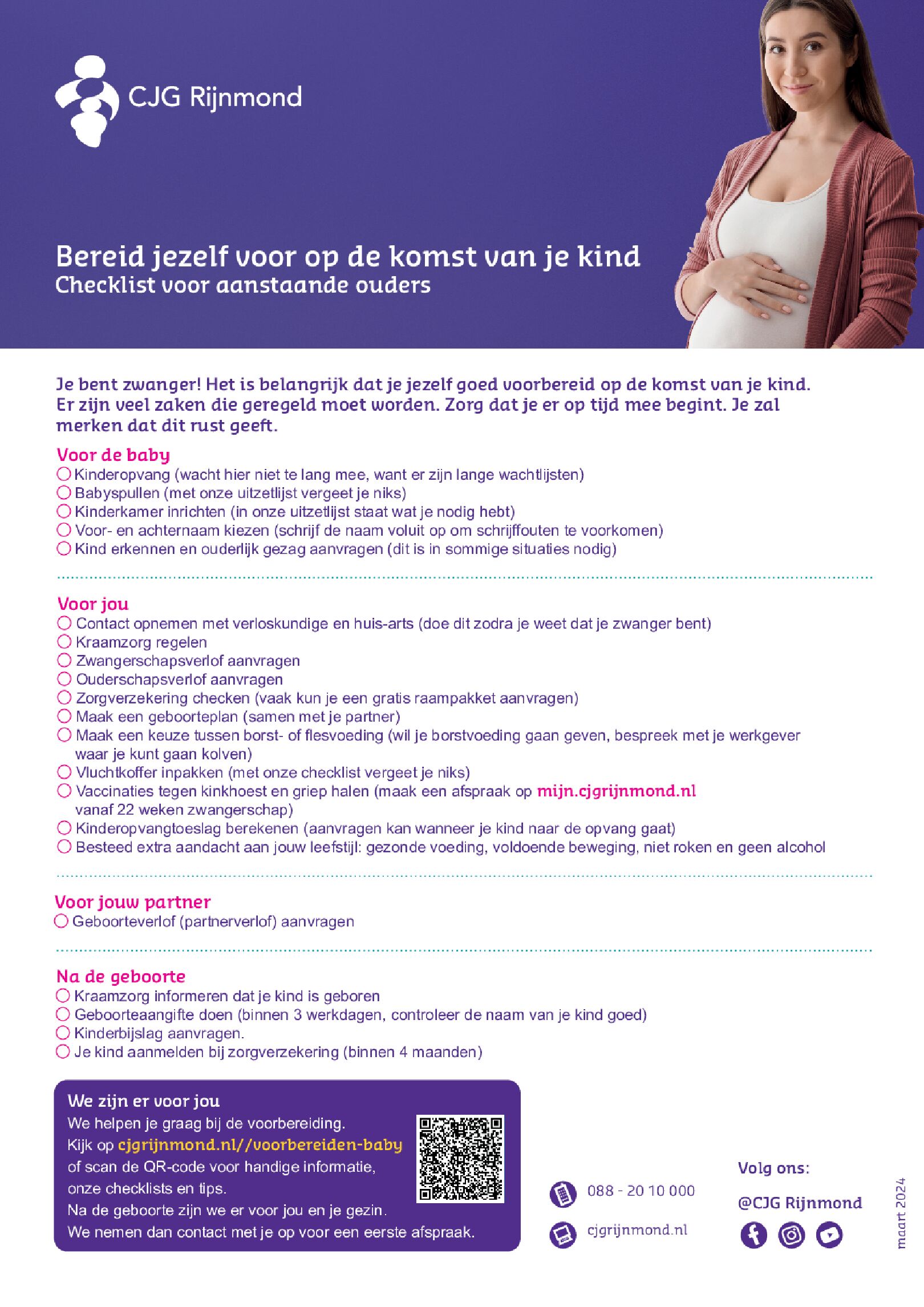 Checklist Bereid je voor op de komst van je kind 2024 DT