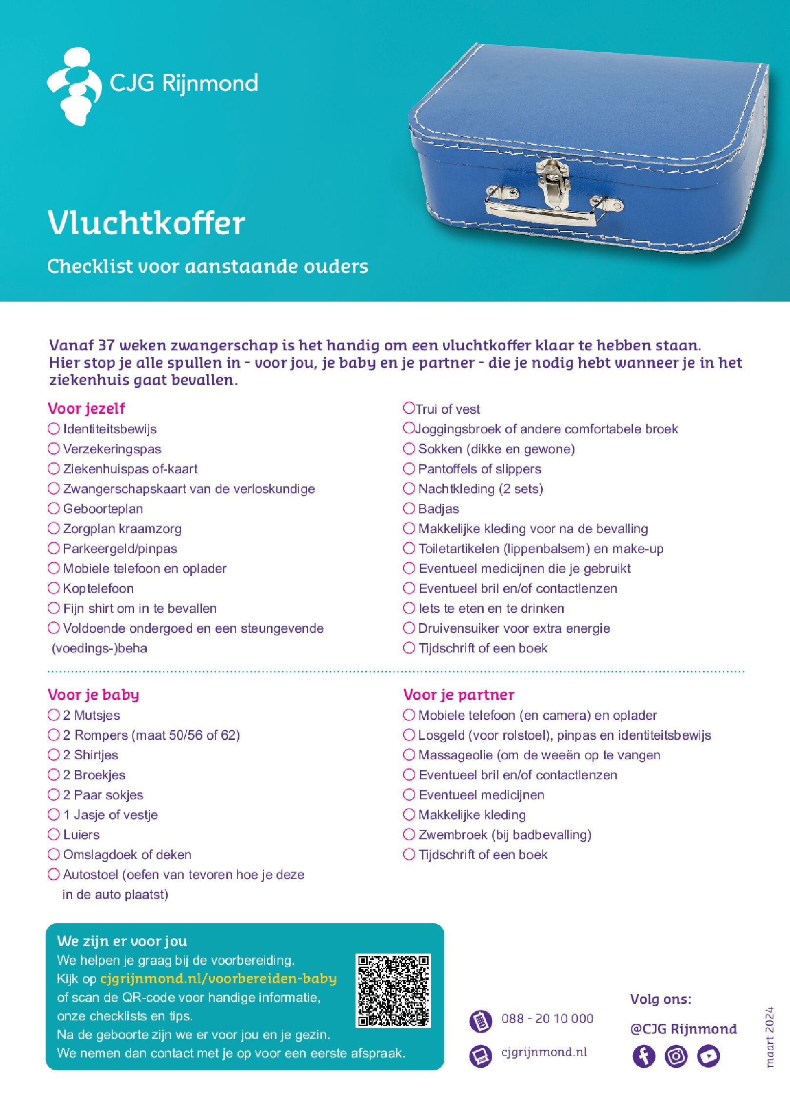Checklist vluchtkoffer DT